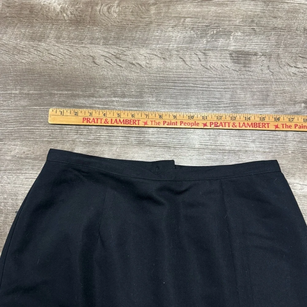 Isaac Hazan Black Pencil Skirt Size 14